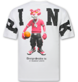 True Rise Heren Tshirt met Opdruk - Oversized T shirt Heren - Funny Panther T-shirt -1971- Wit