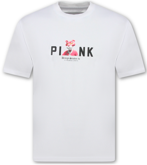 True Rise Heren Tshirt met Opdruk - Oversized T shirt Heren - Funny Panther T-shirt -1971- Wit