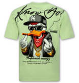 True Rise Oversized T shirt Heren - T-shirts Heren Grappig -  T shirt Heren met Print - Funny Tshirt Duck -1970- Groen