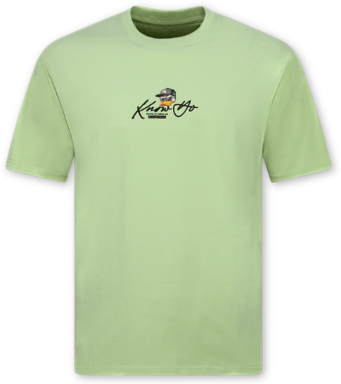 True Rise Oversized T shirt Heren - T-shirts Heren Grappig -  T shirt Heren met Print - Funny Tshirt Duck -1970- Groen