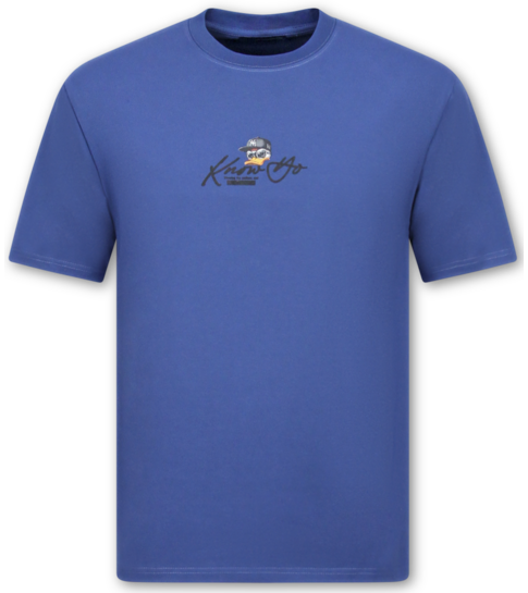 True Rise Funny T-shirt Duck - Oversized T shirt Heren - T-shirts Heren Grappig -  T shirt Heren met Print -1970- Blauw