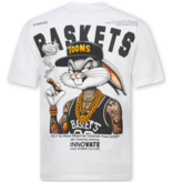 True Rise T shirt Heren met Print - Oversized T shirt Heren - T-shirts Heren Grappig - Fun Shirts Bunny -1969- Wit