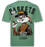True Rise T shirt Heren met Print - T shirt Heren Grappig - Oversized T shirt Heren - Fun Shirts Bunny -1969- Groen