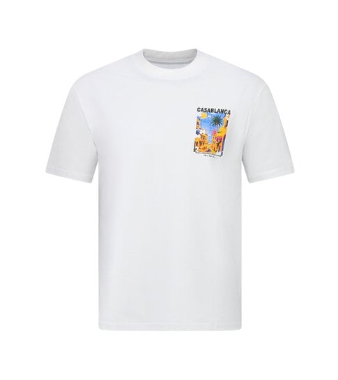 True Rise  Oversized T shirt Heren Casablanca - T shirt Heren met Print Puzzel -1997- Wit