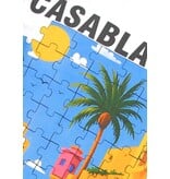 True Rise  Oversized T shirt Heren Casablanca - T shirt Heren met Print Puzzel -1997- Wit