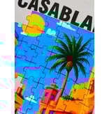 True Rise Casablanca Heren T shirt Oversized - T shirt Heren met Print Puzzel -1997- Grijs