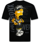 True Rise T shirt Heren met Print  - T shirt Heren - T shirt Heren Grappig- Fun Shirts Simpsons -1982- Zwart
