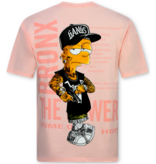 True Rise  T shirt Heren Grappig - T shirt Heren met Print  -T shirt Heren - Fun Shirts Simpsons -1982- Roze