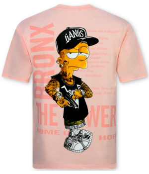 True Rise T shirt Heren Grappig - T shirt Heren met Print  -T shirt Heren - Fun Shirts Simpsons -1982- Roze
