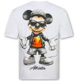 True Rise  T shirt Heren - T shirt Heren met Print Grappig - Heren Tshirt met Opdruk - Funny Shirt Mouse  -1975- Wit