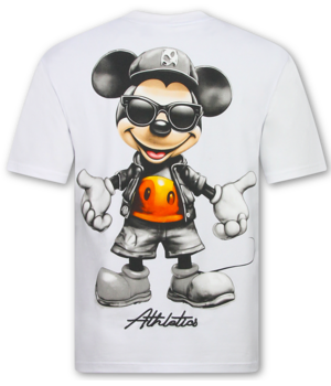 True Rise T shirt Heren - T shirt Heren met Print Grappig - Heren Tshirt met Opdruk - Funny Shirt Mouse  -1975- Wit