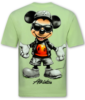 True Rise T shirt Heren - Funny Shirt Mouse - T shirt Heren met Print Grappig - Heren Tshirt met Opdruk -1975- Groen