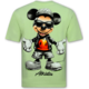 T shirt Heren - Funny Shirt Mouse - T shirt Heren met Print Grappig - Heren Tshirt met Opdruk -1975- Groen