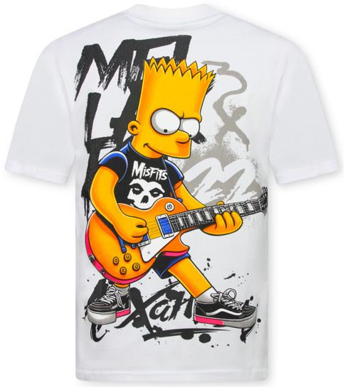 True Rise  Oversized T shirt Heren  - Tshirt Heren met Print - T-shirts Heren Grappig - Fun Shirt Simpsons -1991- Wit
