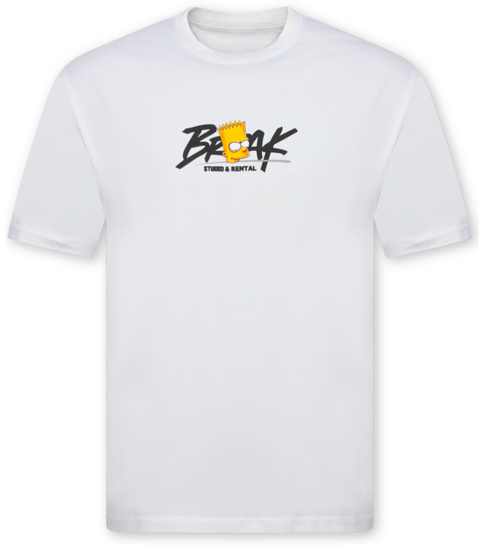 True Rise  Oversized T shirt Heren  - Tshirt Heren met Print - T-shirts Heren Grappig - Fun Shirt Simpsons -1991- Wit