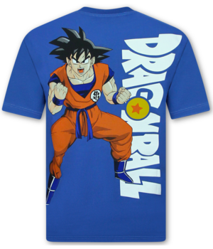 True Rise Heren T shirt  met Print - Tshirts Heren Grappig - Oversized T shirt Heren - Dragon Ball -1969-  Blauw