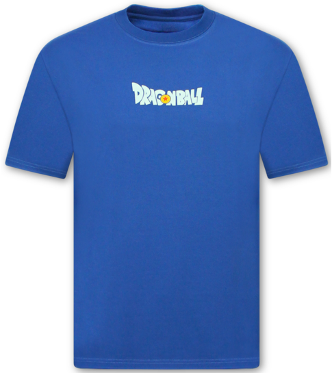 True Rise Heren T shirt  met Print - Tshirts Heren Grappig - Oversized T shirt Heren - Dragon Ball -1969-  Blauw