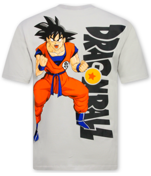 True Rise Heren Tshirts Dragon Ball - Tshirts Heren Grappig - Oversized T shirt Heren -1965-  Grijs