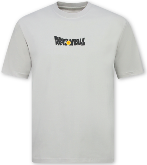 True Rise Heren Tshirts Dragon Ball - Tshirts Heren Grappig - Oversized T shirt Heren -1965-  Grijs