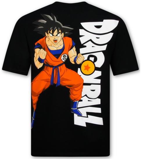 True Rise Oversized T shirt Heren - Heren Tshirts Dragon Ball - Tshirts Heren Grappig -1965-  Zwart