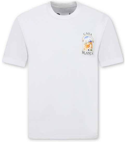 True Rise Casablanca Oversized Heren T shirt  - T shirt Heren met Print -1998- Wit