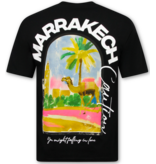True Rise Oversized T shirt Heren  - Marrakech T shirt Heren met Print - Heren Tshirt met Opdruk -1858- Zwart