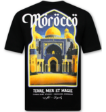 True Rise Morocco Heren Shirts - T shirt Heren met Print - Heren Tshirt met Opdruk - 186-  Zwart