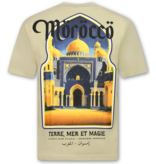 True Rise Heren Tshirt met Opdruk - Morocco Heren Shirts - T shirt Heren met Print - 186-  Beige