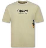 True Rise Heren Tshirt met Opdruk - Morocco Heren Shirts - T shirt Heren met Print - 186-  Beige