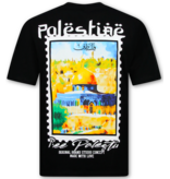 True Rise Palestine T shirt - Heren Tshirt met Opdruk - T shirt Heren met Print - 190-  Zwart
