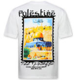 True Rise Free Palestine Shirt - Heren Tshirt met Opdruk - T shirt Heren met Print - 190-  Wit