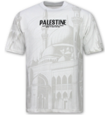 True Rise Free Palestine Oversized HerenT shirt  - Heren Tshirt met Opdruk - 185-  Wit