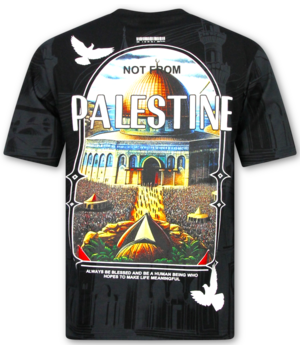 True Rise Palestine Oversized Heren T shirt  - Heren Tshirt met Opdruk - 185-  Zwart