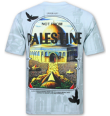 True Rise Palestine Heren T shirt  - Heren Tshirt met Opdruk - 185-  Blauw