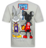 True Rise T-shirts Heren Grappig  - T shirt Heren met Print - Oversized T shirt Heren -303- Grijs