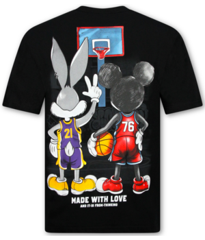 True Rise T-shirts Heren Grappig  - Heren T shirt met Print - Oversized T shirt Heren -303- Zwart