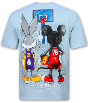 True Rise Funny Shirt - Oversized T shirt Heren - T-shirts Heren Grappig  - Heren T shirt met Print -303- Blauw