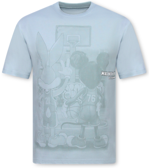 True Rise Funny Shirt - Oversized T shirt Heren - T-shirts Heren Grappig  - Heren T shirt met Print -303- Blauw