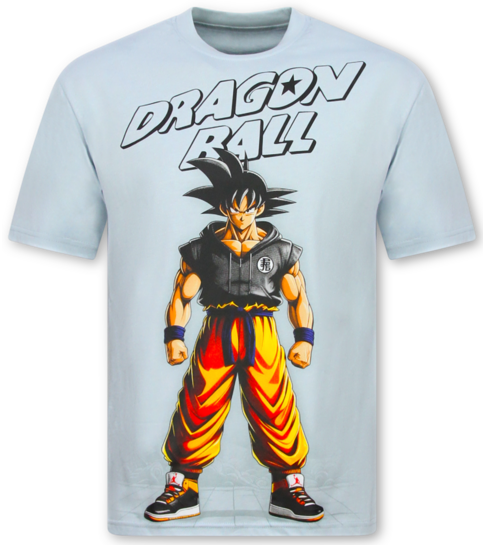 True Rise Dragon Ball Z Shirt Heren - Oversized T shirt Heren  - T shirts Heren Grappig -312- Blauw