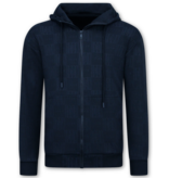 True Rise Trainingspak Heren ICON - Tracksuit Heren - Joggingpak Heren Volwassenen -5837- Donker Blauw