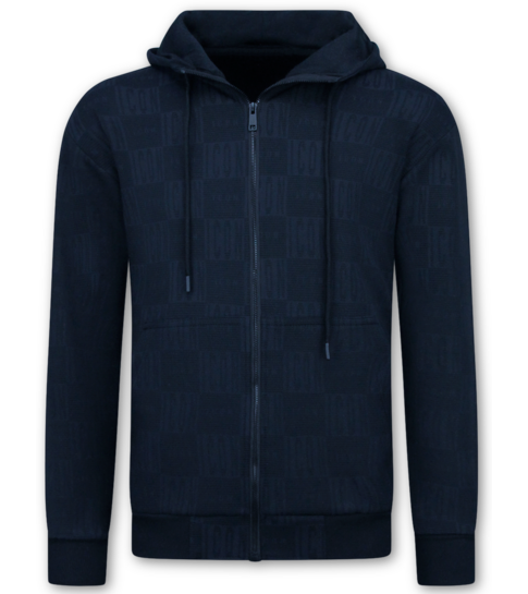 True Rise Trainingspak Heren ICON - Tracksuit Heren - Joggingpak Heren Volwassenen -5837- Donker Blauw