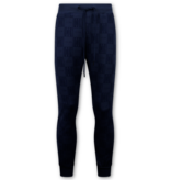 True Rise Trainingspak Heren ICON - Tracksuit Heren - Joggingpak Heren Volwassenen -5837- Donker Blauw