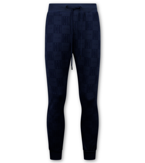 True Rise Trainingspak Heren ICON - Tracksuit Heren - Joggingpak Heren Volwassenen -5837- Donker Blauw