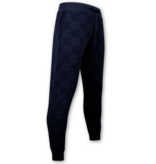 True Rise Trainingspak Heren ICON - Tracksuit Heren - Joggingpak Heren Volwassenen -5837- Donker Blauw