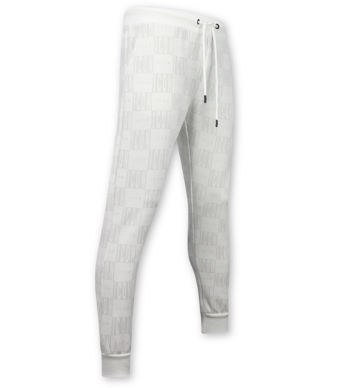 True Rise Trainingspak Heren ICON - Tracksuit Heren Twinset - Joggingpak Heren Volwassenen -5837- Wit