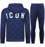 True Rise Trainingspak Heren ICON - Tracksuit Heren Twinset - Joggingpak Heren Volwassenen -5837- Blauw