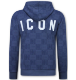 True Rise Trainingspak Heren ICON - Tracksuit Heren Twinset - Joggingpak Heren Volwassenen -5837- Blauw