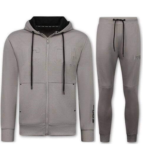 True Rise ICON Joggingpak Heren - Trainingspak Volwassenen - Heren Huispak - Tracksuit Heren - 6153 - Grijs
