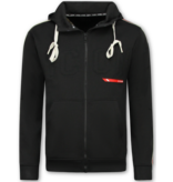 True Rise Trainingspak Heren ICON - Joggingpak Heren Volwassenen - Huispak Heren - Tracksuit - 6157 - Zwart