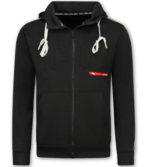 True Rise Trainingspak Heren ICON - Joggingpak Heren Volwassenen - Huispak Heren - Tracksuit - 6157 - Zwart